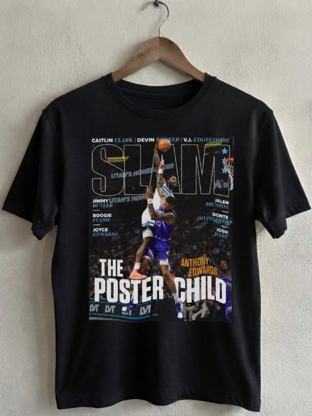Anthony Edwards Slam Cover Graphic Tee Shirt